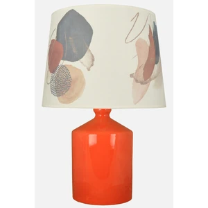 Qdec Seramik Küp Vazo Abajur Turuncu - Soyut