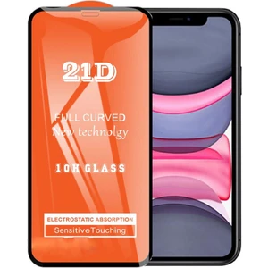 Apple iPhone 11 Ekran Koruyucu Kırılmaz Cam 21D Tam Kaplayan Kavisli