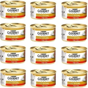 Gourmet Gold Kiyilmis Sigir Etli Kedi Konservesi 85gr 12 Adet