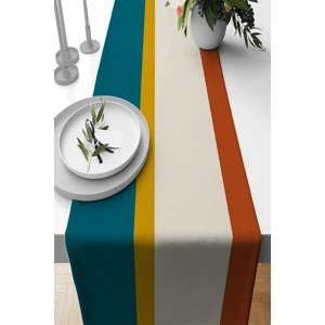 Petrol Runner Masa Örtüsü Premium Tay Tüyü Dokuma Leke Tutmaz Kumaş 40X140CM RNR477