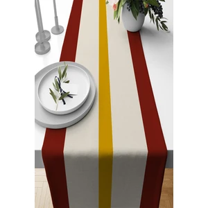 Bordo Premium Tay Tüyü Dokuma Leke Tutmaz Kumaş Masa Örtüsü Runner 40X140CM RNR479