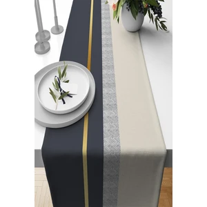 Antrasit Dokuma Leke Tutmaz Premium Tay Tüyü Kumaş Masa Örtüsü Runner 40X140CM RNR484