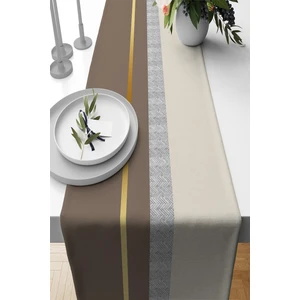 Bej Dokuma Kumaş Premium Tay Tüyü Leke Tutmaz Masa Örtüsü Runner 40X140CM RNR488