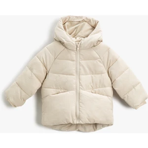 Kapüşonlu Şişme Kaban İçi Polar Astarlı