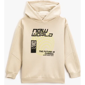 Baskılı Kapüşonlu Sweatshirt
