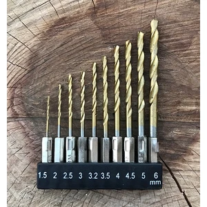 Hss Bits Ahşap Metal Delici Uç Seti 1/4 Uyumlu 10PCS