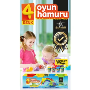 4 Renk Oyun Hamuru (130X4= 520 G.)