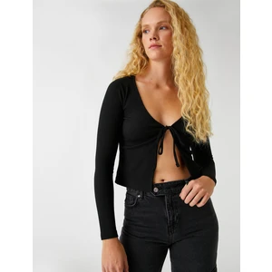 Bağlamalı Crop Hırka