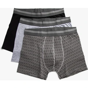 Desenli 3'lü Boxer