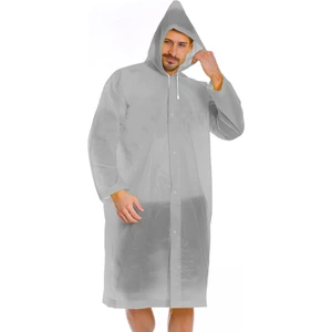 Taşınabilir Su Geçirmez Ultra Hafif Panço Yağmurluk - Gri (Yurt Dışından)