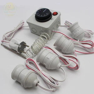 Gazi Kuluçka Termostat Kontrollü Düğmeli Yanan 1 Lamba 3 Sarkan Duyu Çıkışlı Seti Hayvan Köpek Isıtma Sistemi