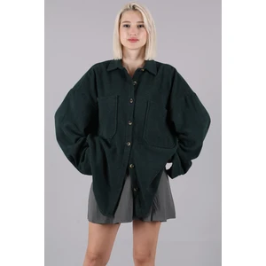 Yeşil Oversize Gömlek Ceket MG1562