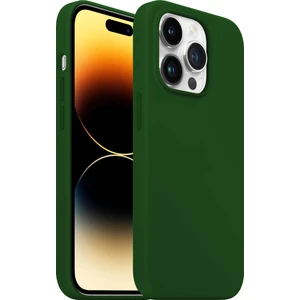 Buff iPhone 14 Pro Rubber Fit Kılıf Dark Green
