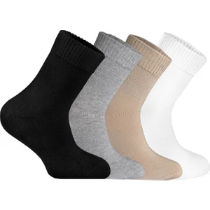 Nova Socks Kadın 4'lü Bambu Lastiksiz Sıkmayan Extra Rahat Şeker Çorabı / Çorap