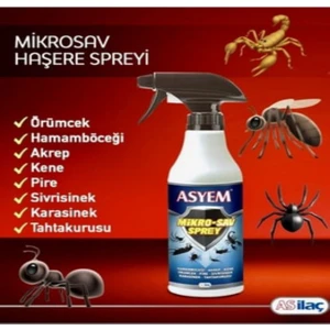 Asyem Mikro Sav Sprey (Kene- Hamam Böceği - Akrep - Örümcek- Pire -Sivrisinek -Karasinek -Tahtakurusu )
