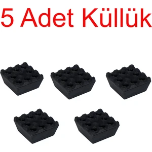 5 Adet Küllük Izgara Küllük Siyah Melamin Kül Tablası