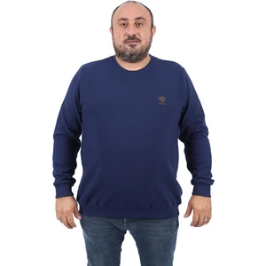Büyük Beden Sweatshirt Gipeli Casual 22712-INDIGO
