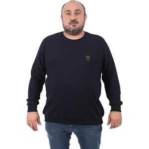 Büyük Beden Sweatshirt Gipeli Casual 22712-LACIVERT