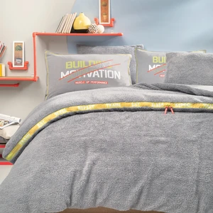 Bedding Coverme Motivation Çift Kişilik Battaniye Nevresim Takımı - Gri