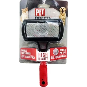 Pet Pretty Çift Taraflı Lüx Kedi Köpek Fırça Tarak 5,5x9 cm - 17 cm