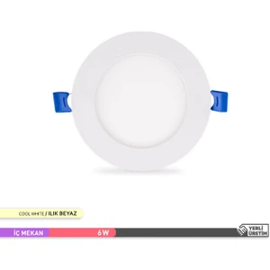 6W 4000K Ilık Beyaz Sıva Altı Yuvarlak Led Panel Armatürü AP01-00610