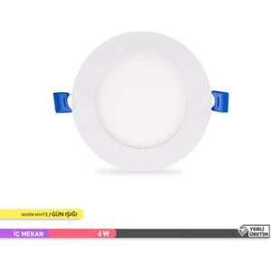 6W 3000K Günışığı Sıva Altı Yuvarlak LED Panel Armatürü AP01-00600