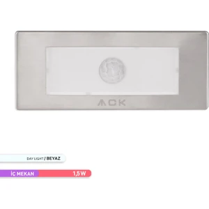 6500K Beyaz Dikdörtgen Sensörlü LED Merdiven Duvar Armatürü AH07-01034