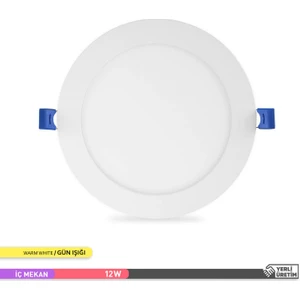 12W 3000K Günışığı Sıva Altı Yuvarlak LED Panel Armatürü AP01-01200