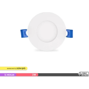 3W 3000K Günışığı Sıva Altı Yuvarlak LED Panel Armatürü AP01-00300