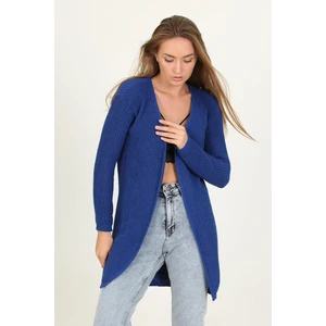 Neşeli Butik Kadın Saks Yeni Sezon Selanik Triko Hırka RY0035