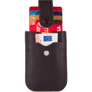 Anı Yüzük Slide Anıtolia Hakiki Deri Çekmeli Ince Kartlık Kahverengi