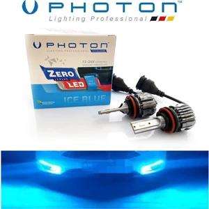 H11 LED Xenon Oto Ampul  Zero Fansız Buz Mavi
