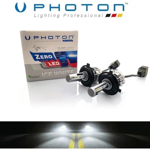 H4 LED Xenon Oto Ampul  Zero Fansız Beyaz