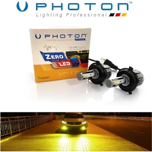 H4 LED Xenon Oto Ampul  Zero Fansız Sarı