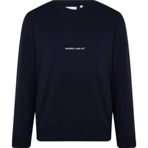 Men Sweat Lacivert Erkek Sweatshirt 23152-15