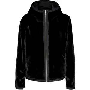 Dahlia Kadın Siyah Kapüşonlu Çift Taraflı Mont