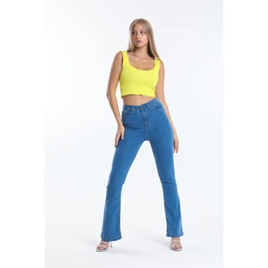 Mavi Ispanyol Paça Kot Pantolon Flare Jean