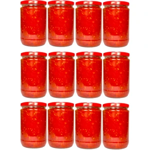 Ev Yapımı Domates Sosu / Menemen Sosu 650 gr - 12'li Paket (Cam Kavanoz)