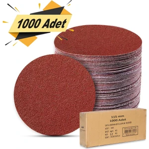 1000 Adet Cırt Zımpara 115 mm Spiral Avuç Taşlama Jumbo Paket 100 Kum