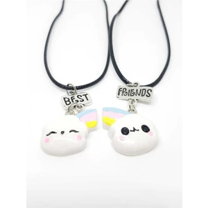 Sevimli Bulutlar Arkadaşlık Best Friends Kolyesi 2 Li