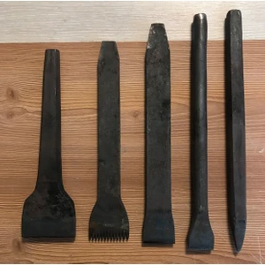 Çelik Taş Kırma Keskisi Taş Kırma Murç Keski Dişli Seti 5pcs
