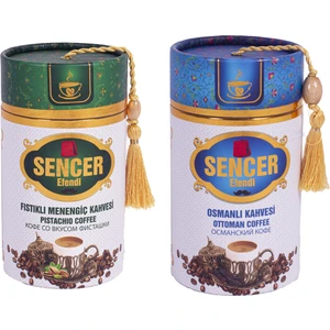 Sencer Efendi 1 Ad. 250 gr Fıstıklı Menengiç Kahvesi +1 Ad. 250 gr Şehzade Osmanlı Kahvesi