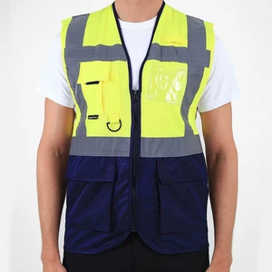 Mühendis Tipi Ikaz Yeleği Cepli Fosforlu Sarı Güvenlik Yelek