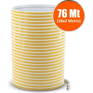 Kapı Pencere Bandı Fitili Yapışkanlı Beyaz Soğuk Izolasyon Bant 38x2=76 Metre