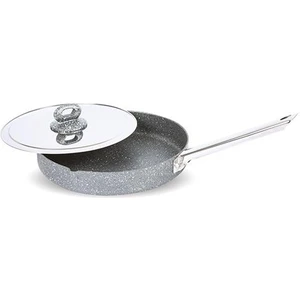 G3018 Granit Kapaklı Balık-Gözleme Tavası 32 cm Gri