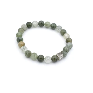 Hakiki Doğal Yeşil Rutil Kuvars Bileklik