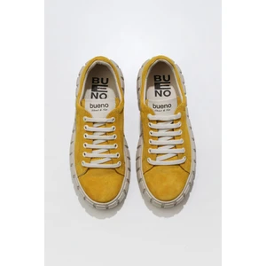 Bueno Shoes Sarı Süet Kadın Düz Ayakkabı