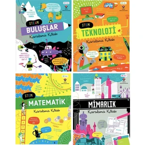 Steam Matematik - Teknoloji - Buluşlar - Mimarlık Karalama Kitabı - 4 Kitap Set