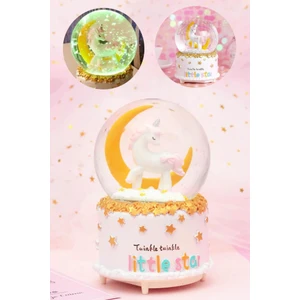 Unicorn Ay Şekilli Kar Küresi E