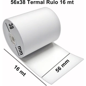 Rulo Merkezi Termal Pos Yazarkasa Rulosu 56x16 - 100 Adet